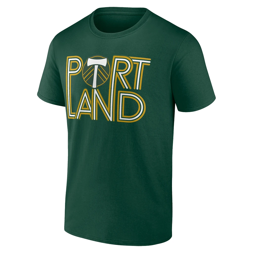 T-shirt vert Portland Timbers Iconic Team Chant de marque Fanatics pour hommes