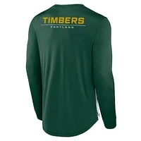 Men's Fanatics Green Portland Timbers Mid Goal Long Sleeve T-Shirt