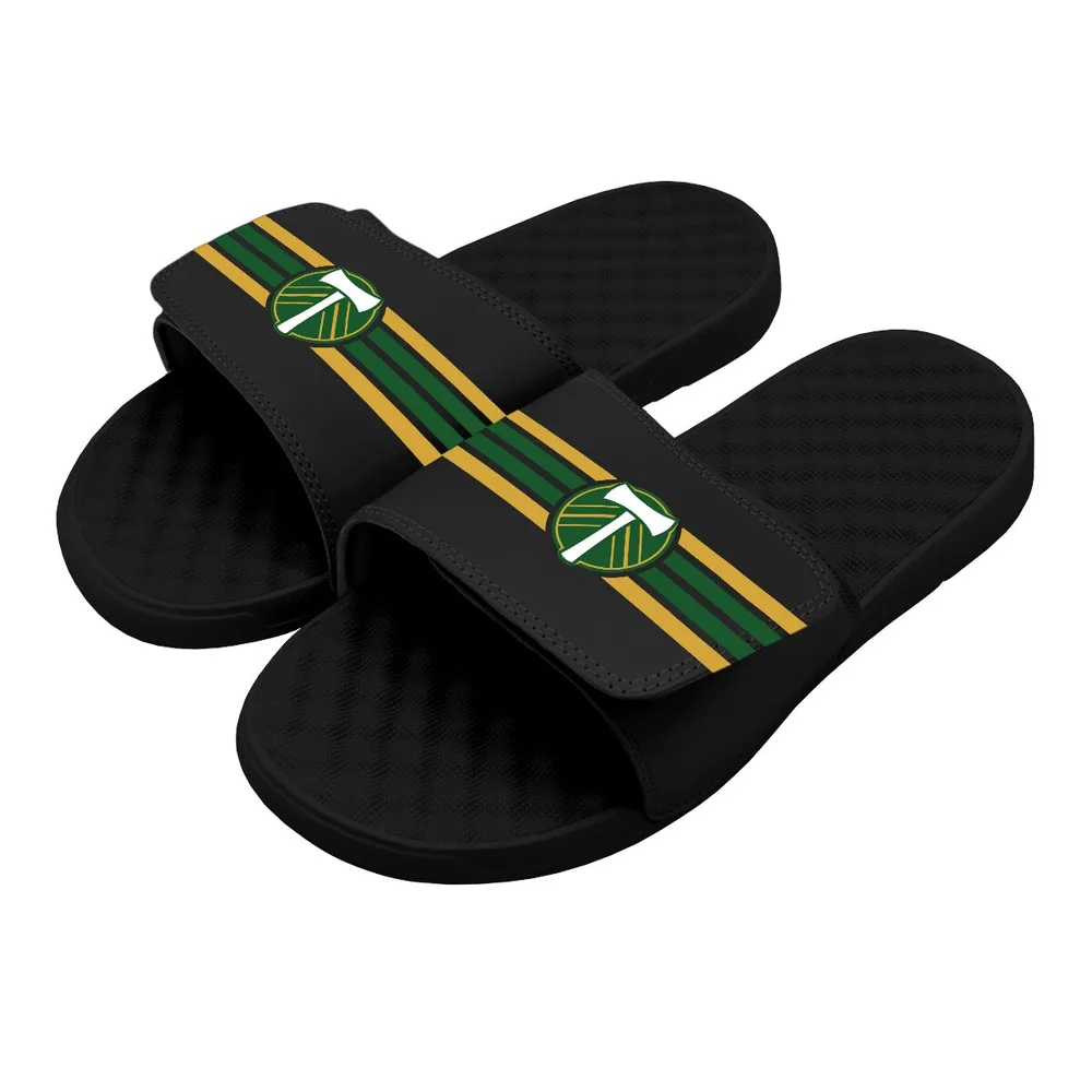 Portland Timbers ISlide Stripe Slide Sandals - Black