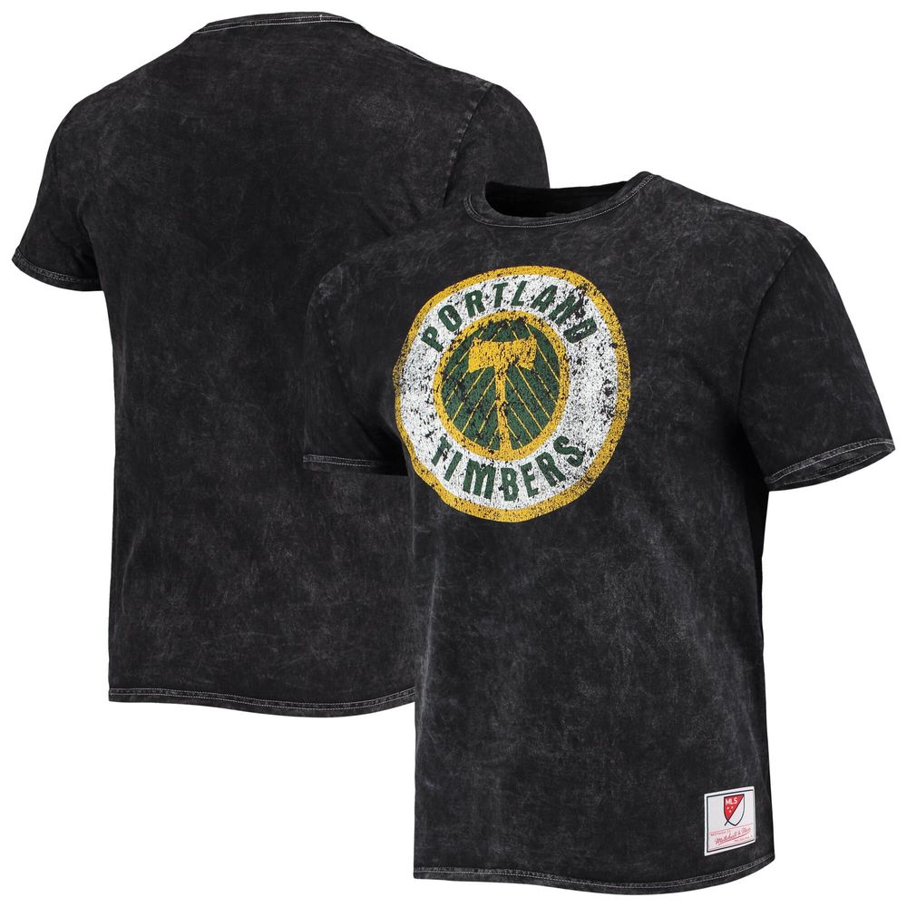 Men's Mitchell & Ness Black Portland Timbers Since '96 Mineral Wash T-Shirt