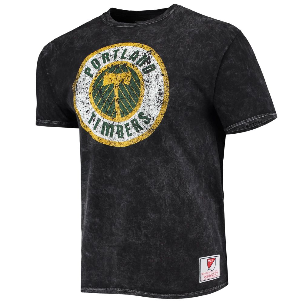 Men's Mitchell & Ness Black Portland Timbers Since '96 Mineral Wash T-Shirt