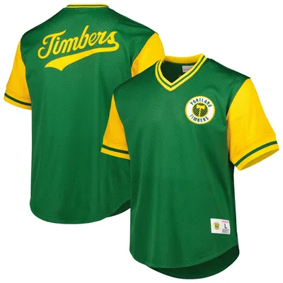 Portland Timbers Mitchell & Ness Mesh V-Neck T-Shirt - Green