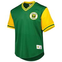 Men's Mitchell & Ness Green Portland Timbers Mesh V-Neck T-Shirt