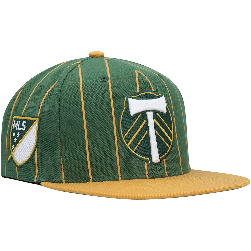 Pin Snapback Team Portland Timbers verte Mitchell & Ness pour homme