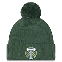 Men's New Era  Green Portland Timbers 2025 Jersey Hook Cuffed Knit Hat with Pom