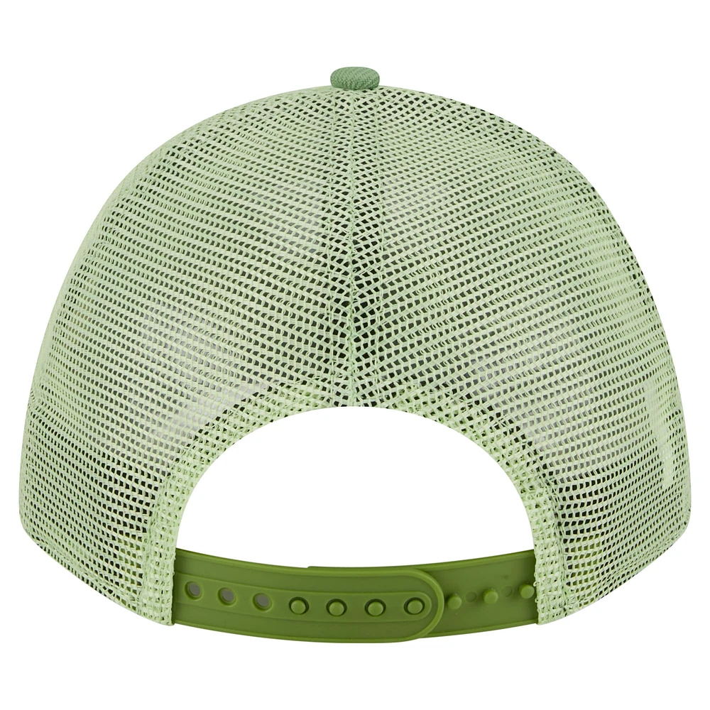 Casquette de camionneur ajustable 9FORTY A-Frame verte des Portland Timbers pour homme de New Era