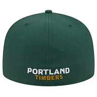 Men's New Era White/Green Portland Timbers 2024 Kick Off Collection 59FIFTY Fitted Hat