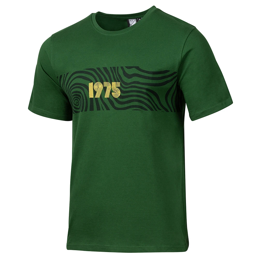 T-shirt décontracté en jersey vert Portland Timbers 2025 pour homme avec motif sportif et épais