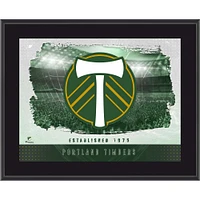Plaque horizontale sublimée avec logo de l'équipe Portland Timbers 10,5" x 13"