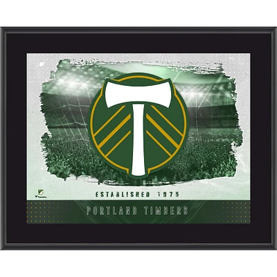 Plaque horizontale sublimée avec logo de l'équipe Portland Timbers 10,5" x 13"