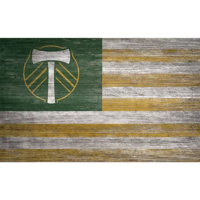 Portland Timbers 11'' x 19'' Distressed Flag Wall Art