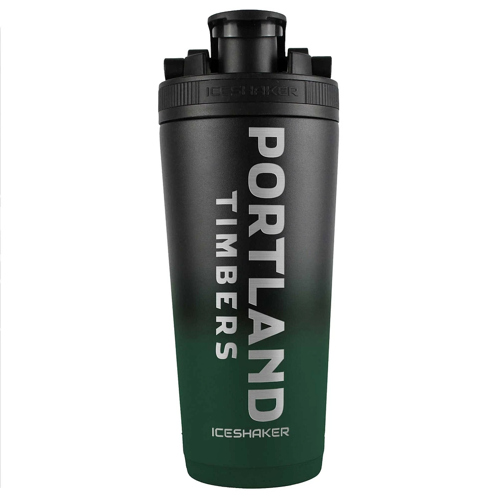 Bois de Portland WinCraft 26oz. Bouteille mélangeur à shaker à glace en acier inoxydable Ombre