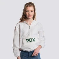 Veste à capuche demi-zip Paige blanche Lusso pour femme des Portland Timbers
