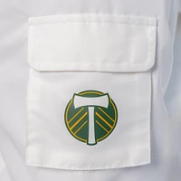 Veste à capuche demi-zip Paige blanche Lusso pour femme des Portland Timbers