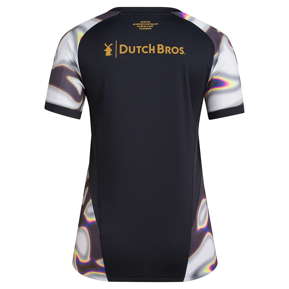 Haut d'avant-match adidas Portland Timbers 2024 Pride noir pour femme