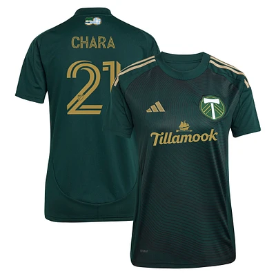 Maillot réplique vert et or pour femme adidas Diego Chara Portland Timbers 2025 Forever Green & Gold