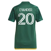 Women's adidas Evander Green Portland Timbers 2023 Plaid Kit Replica Jersey