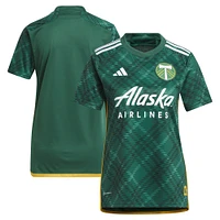 Women's adidas Green Portland Timbers 2023 Plaid Kit Replica Jersey