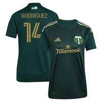 Women's adidas Jonathan Rodríguez Green Portland Timbers 2025 Forever & Gold Replica Player Jersey