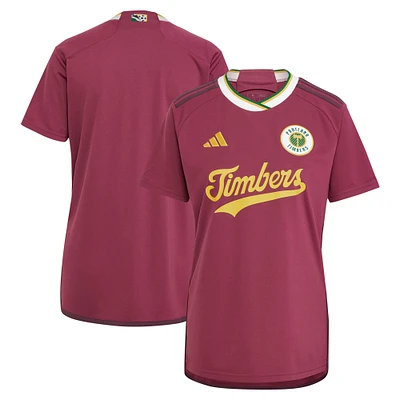 Maillot adidas Portland Timbers 2024 Archive Replica pour femme rouge