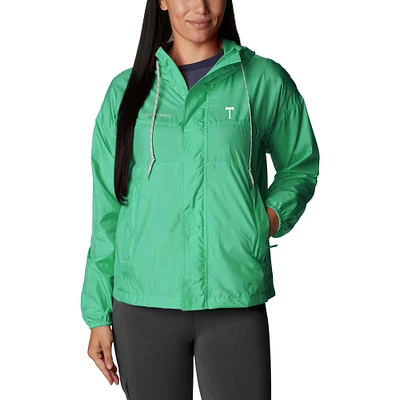 Coupe-vent à fermeture éclair intégrale Columbia Green Portland Timbers Flash Challenger Omni-Shade pour femme