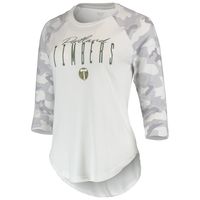 Women's Concepts Sport White/Gray Portland Timbers Composite 3/4-Sleeve Raglan Top