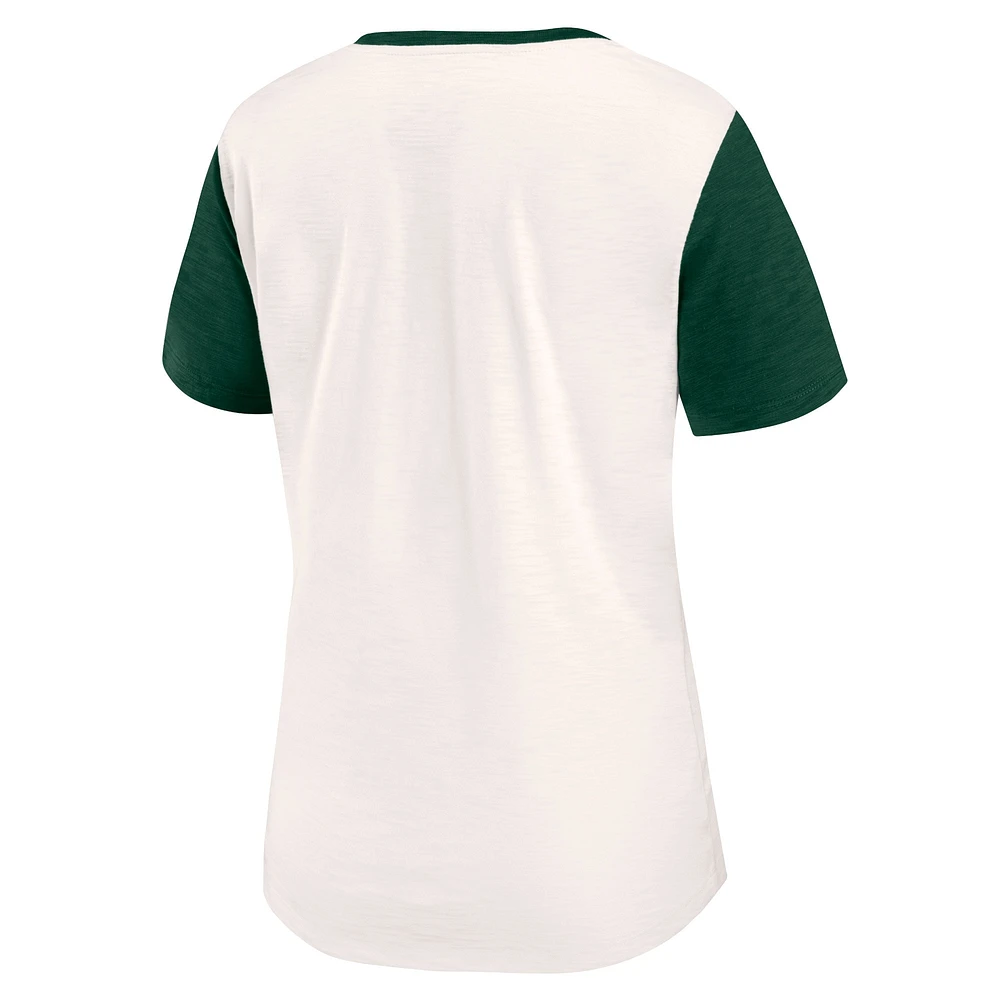 T-shirt Portland Timbers Volley crème de marque Fanatics pour femme