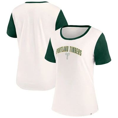 T-shirt Portland Timbers Volley crème de marque Fanatics pour femme