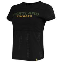 Women's The Wild Collective Black Portland Timbers Mesh T-Shirt