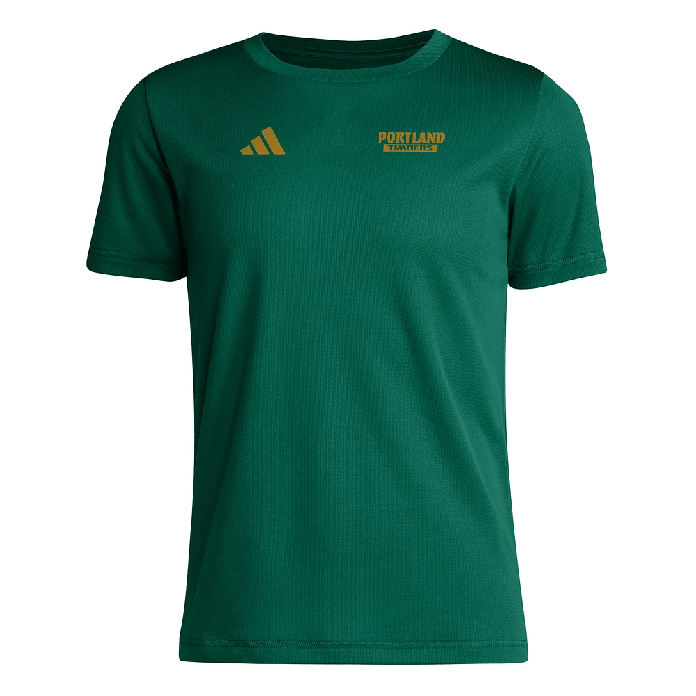 Youth adidas  Green Portland Timbers Local Wrap T-Shirt