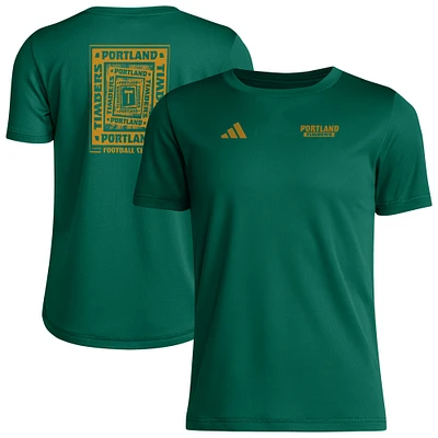 Youth adidas  Green Portland Timbers Local Wrap T-Shirt