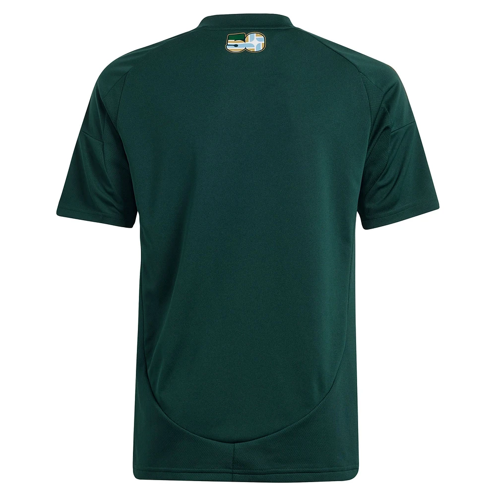 Youth adidas  Green Portland Timbers 2025 Forever & Gold Replica Jersey