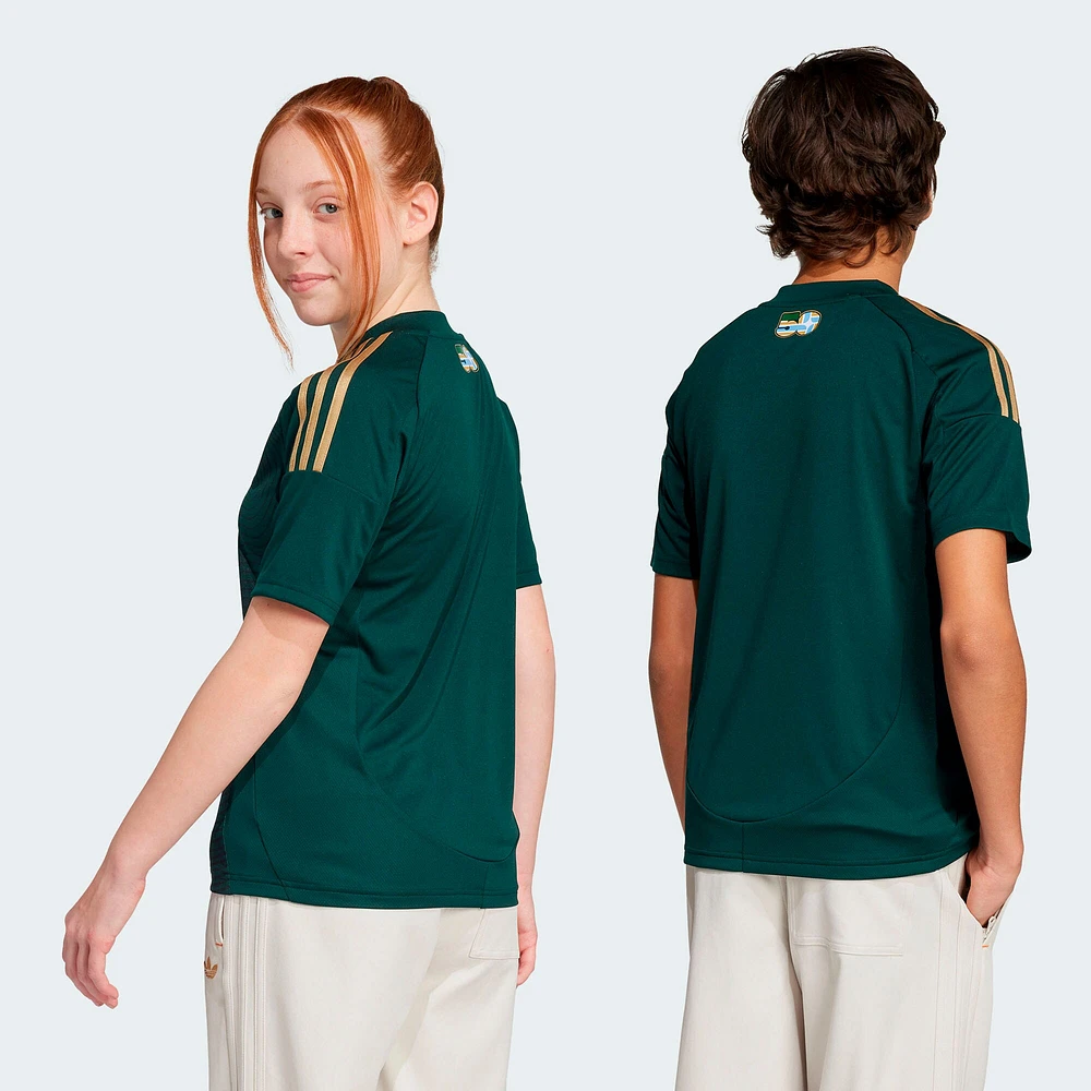 Youth adidas  Green Portland Timbers 2025 Forever & Gold Replica Jersey