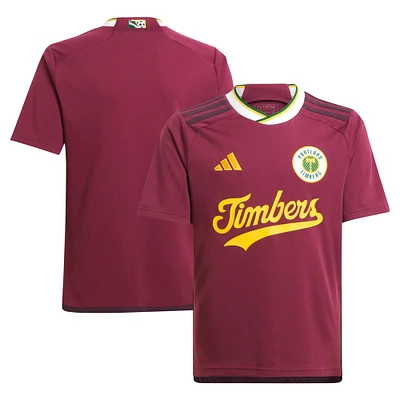 Youth adidas  Red Portland Timbers 2024 Archive Replica Jersey