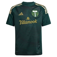 Youth adidas Santiago Moreno Green Portland Timbers 2025 Forever & Gold Replica Player Jersey