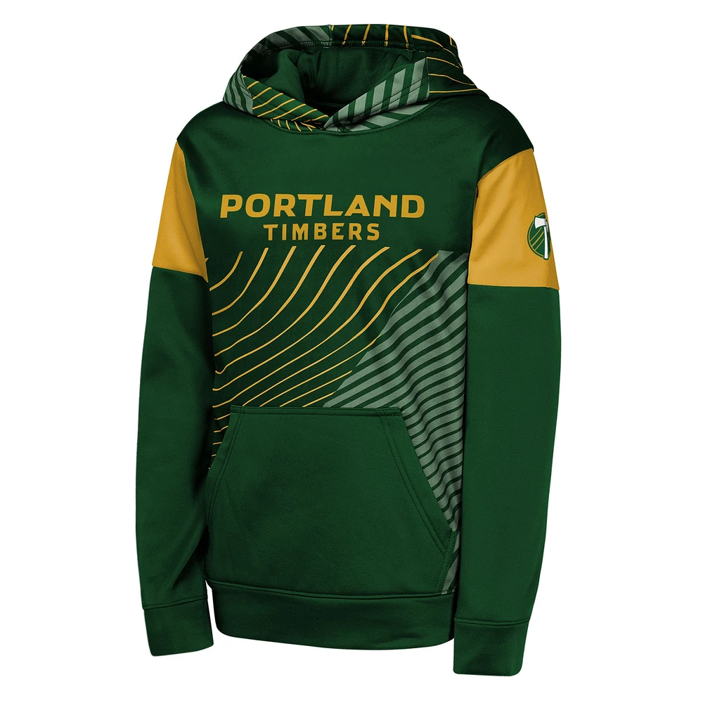 Youth Green Portland Timbers Unbeatable Pullover Hoodie