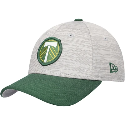 Youth New Era Gray/Green Portland Timbers Active 9FORTY Adjustable Hat