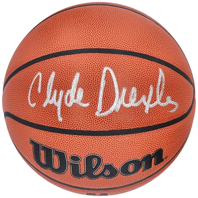 Clyde Drexler Portland Trail Blazers Autographed Wilson Authentic Series Indoor/Outdoor Basketball