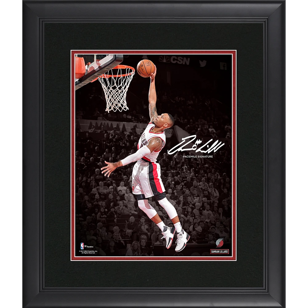 Damian Lillard Portland Trail Blazers Framed 11" x 14" Spotlight Photograph - Facsimile Signature