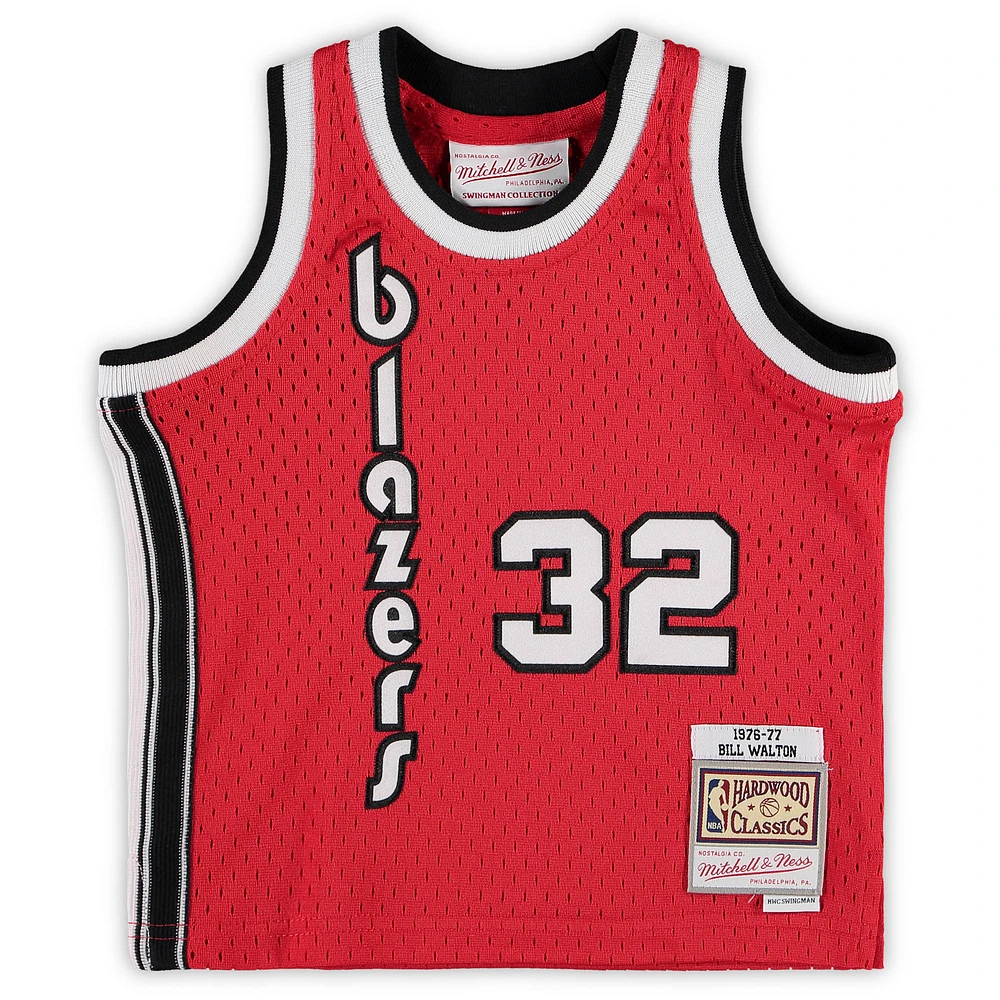 Infant Mitchell & Ness Bill Walton Red Portland Trail Blazers 1976/77 Hardwood Classics Retired Player Jersey