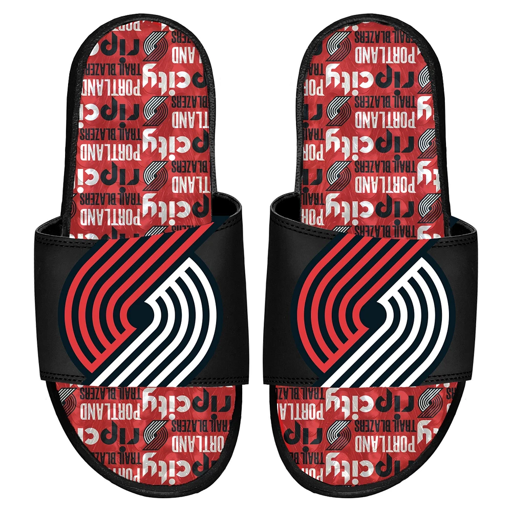 ISlide Portland Trail Blazers Sandales à glissière en gel motif d'équipe