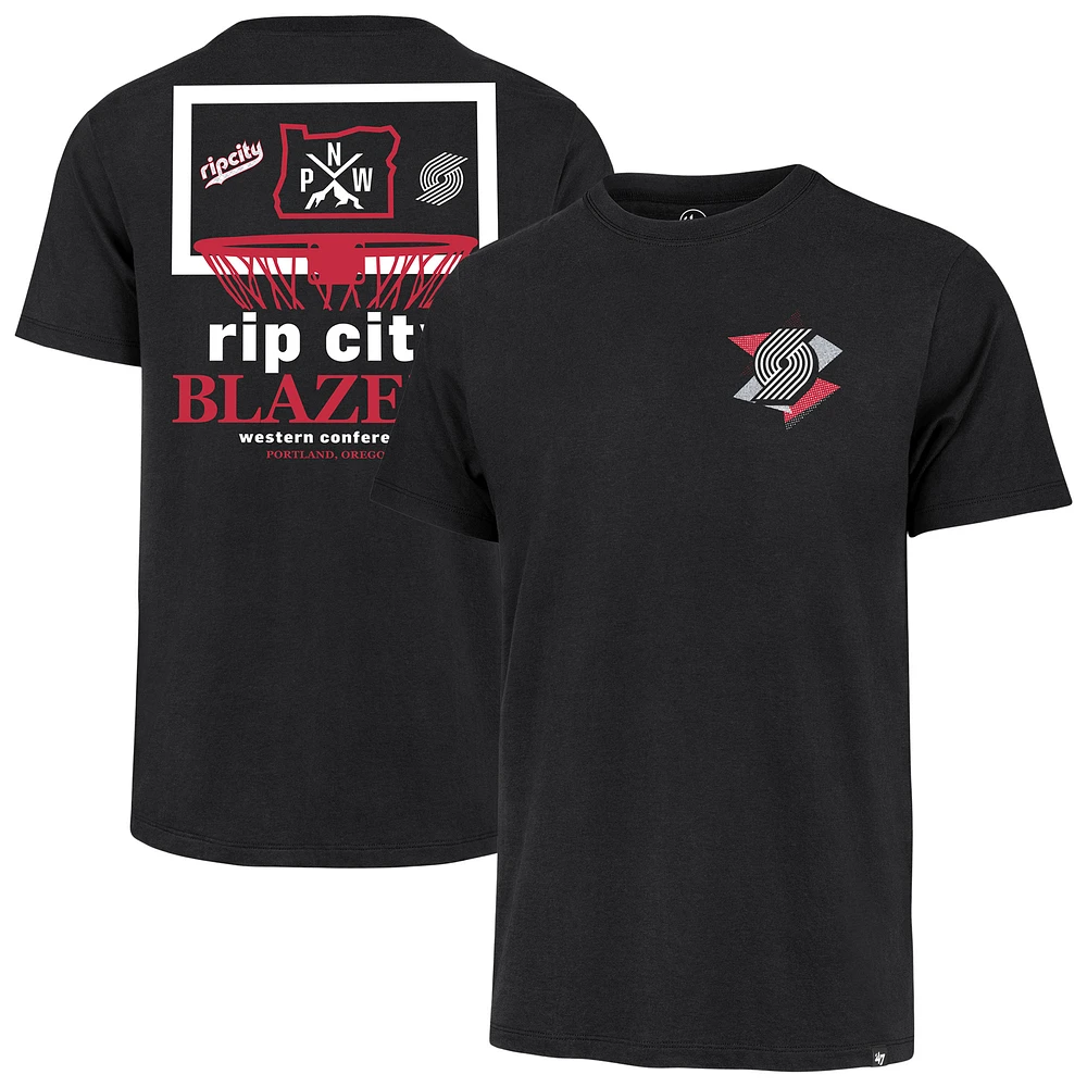 Men's '47  Black Portland Trail Blazers City Edition Backboard T-Shirt
