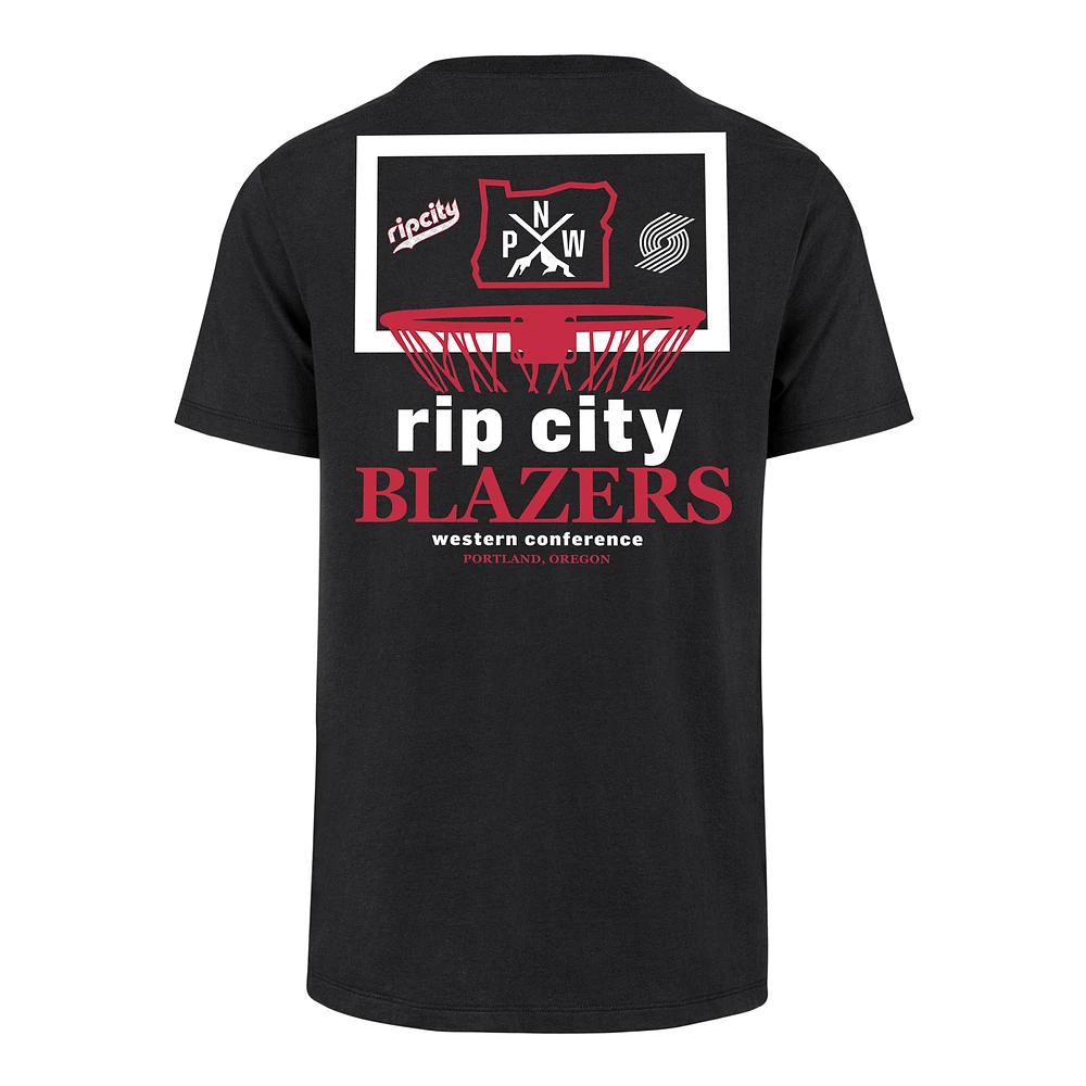 Men's '47  Black Portland Trail Blazers City Edition Backboard T-Shirt
