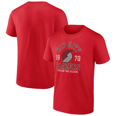 T-shirt rouge emblématique The Extras des Portland Trail Blazers Fanatics pour hommes
