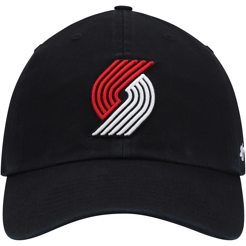 Casquette réglable '47 Portland Trail Blazers Team Clean Up noire pour homme