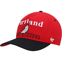 Men's '47 Red/Black Portland Trail Blazers Super Hitch Adjustable Hat