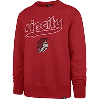 Sweat-shirt à enfiler pour hommes '47 Red Portland Trail Blazers 2023/24 City Edition Postgame Headline Crew