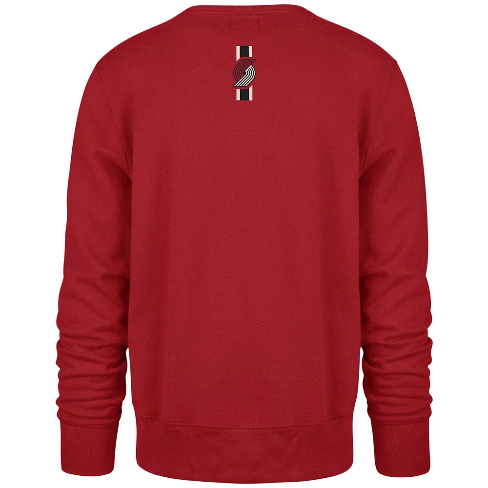 Sweat-shirt à enfiler pour hommes '47 Red Portland Trail Blazers 2023/24 City Edition Postgame Headline Crew