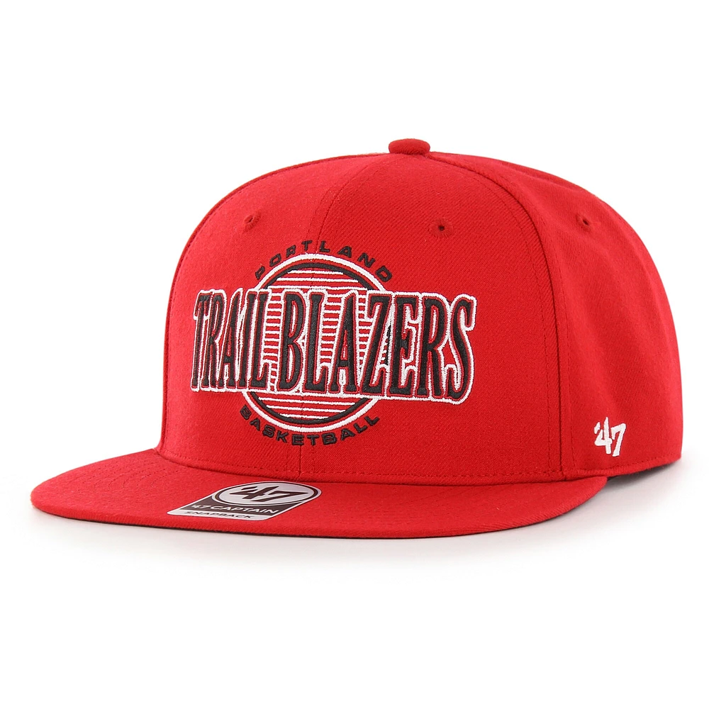 Casquette Snapback High Post Captain des Portland Trail Blazers rouge '47 pour homme