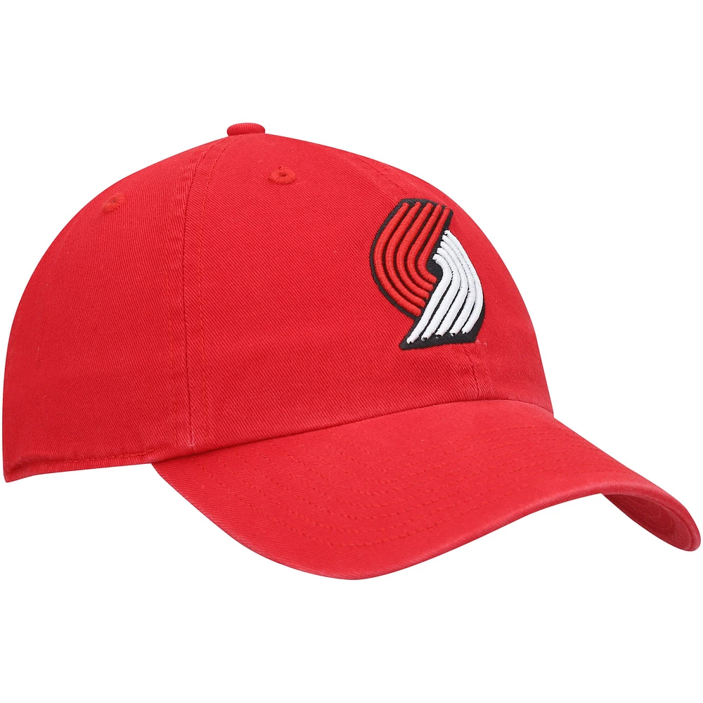 Men's '47 Red Portland Trail Blazers Logo Clean Up Adjustable Hat